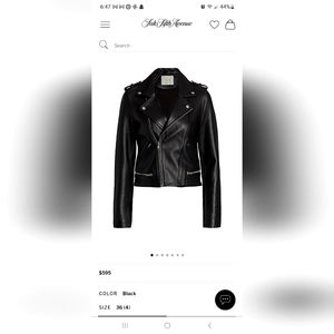 Black leather jacket